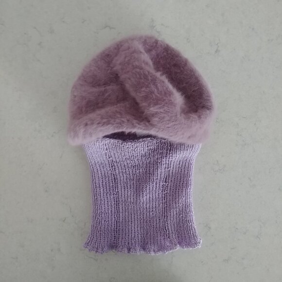 Kangol made in UK angora blend hat balaclava purple lavender violet Judy - Picture 2 of 16